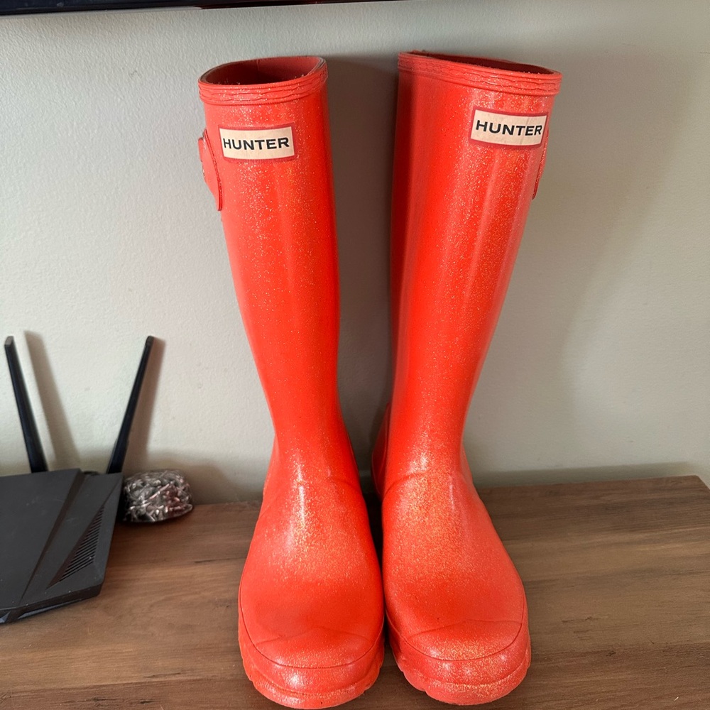 Red Hunter Rain Boots size 6